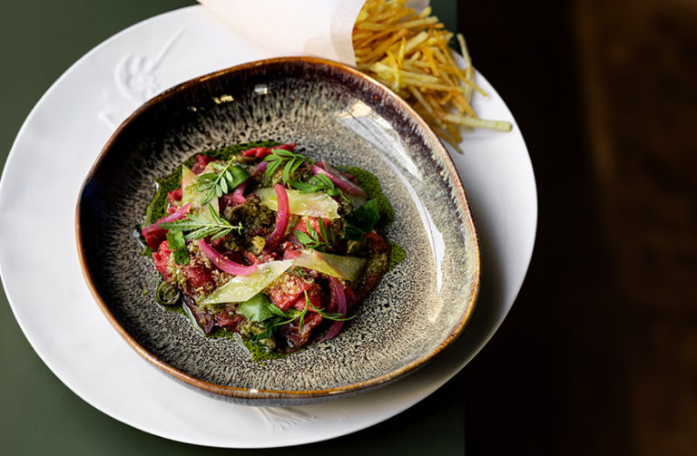 Carpaccio, Pommes Pailles façon Camille Delcroix